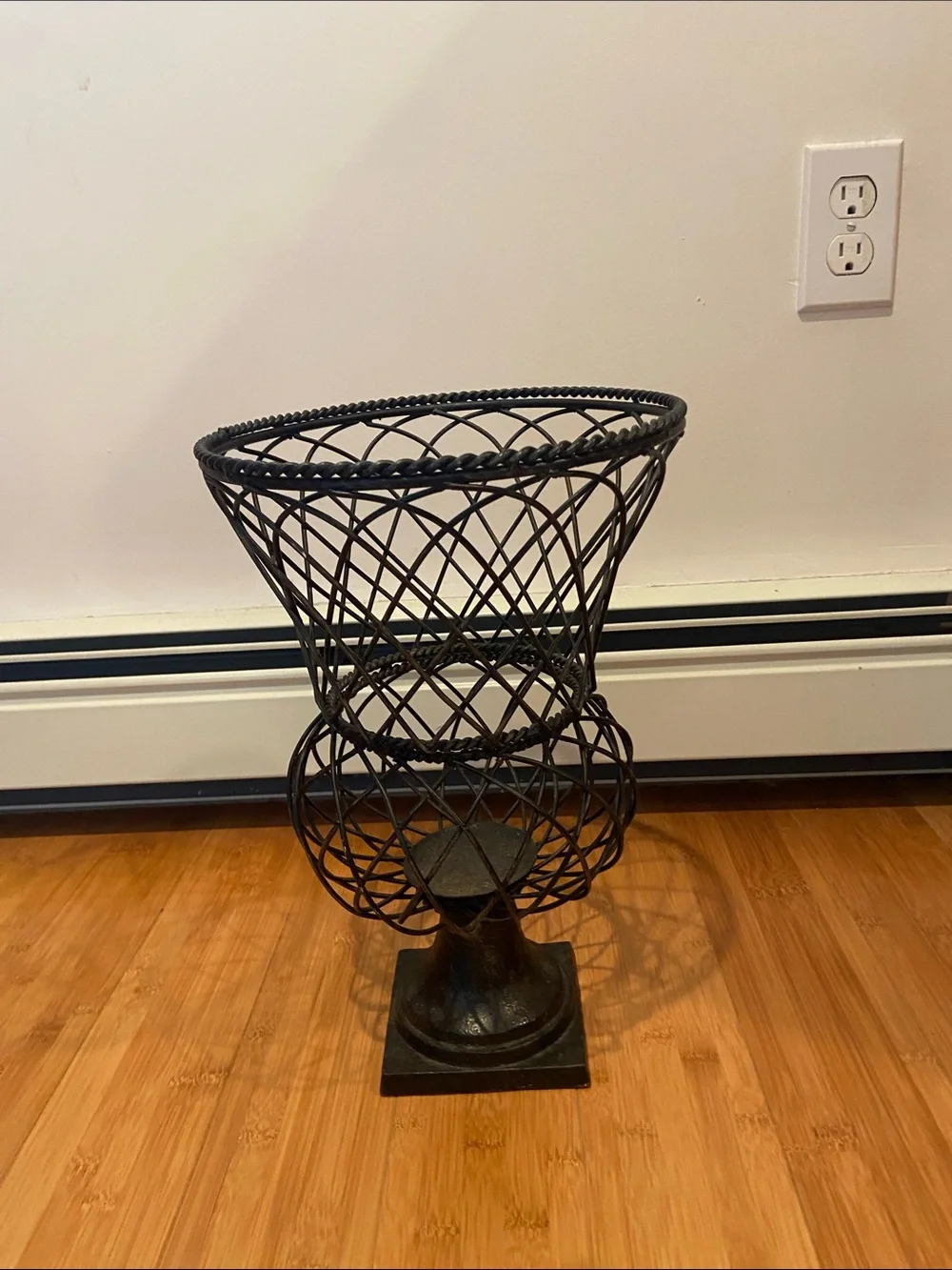 Black Metal Wire Decorative Urn Basket - Home Accents